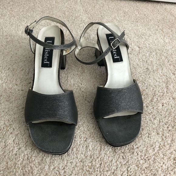 Unlisted Shoes | New Vintage Unlisted Brand Ankle Strap Sandals | Color: Gray/Silver | Size: 9 | Dbltrbl28's Closet